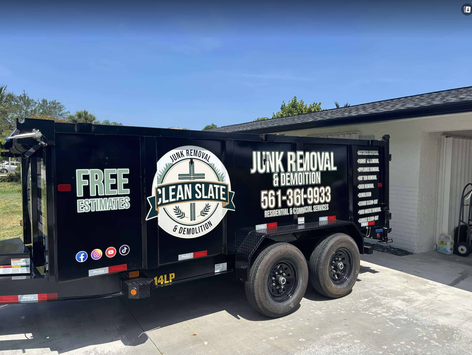 Job or truck photograph captured from Clean Slate’s live site